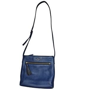 Kate Spade Chester Street Dessi Blue Pebbled Leather Crossbody